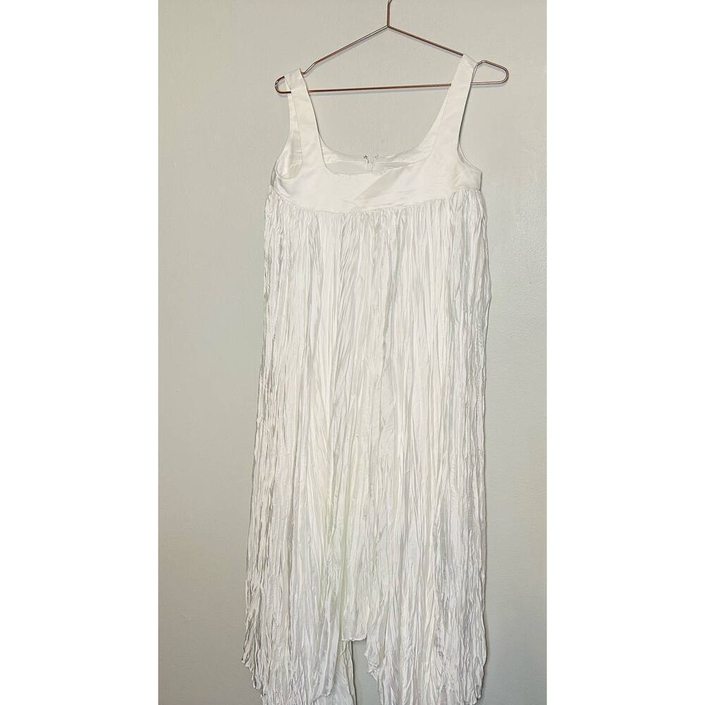 Bibhu Mohapatra Collective White Chiffon Sleeveless Square Neckline Maxi Size 2 - Picture 4 of 11